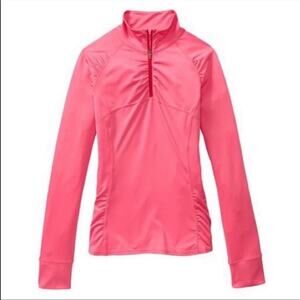 Athleta Intrepid Sun Shield Pink Pullover quarter Zip M